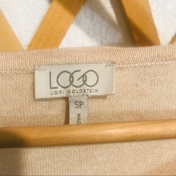 🌟⭐️Logo Lori Goldstein Cotton Cashmere Tunic Beige SP - Picture 4 of 7